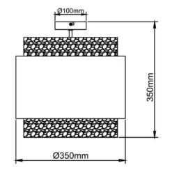 BRILLIANT Plafonnier Waterlilly 9 BRILLIANT Plafonnier Waterlilly -BRILLIANT Magasin 1000373782 230203 500 SKETCH DETAILS P000000001000373782 sketch