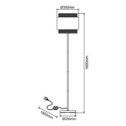 BRILLIANT Lampadaire Waterlilly -BRILLIANT Magasin 1000373821 230207 500 SKETCH DETAILS P000000001000373821 sketch