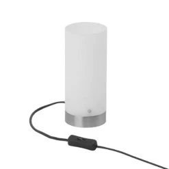 BRILLIANT Lampe Daisy -BRILLIANT Magasin tischleuchte daisy metall glas silber 1 flammig 1294914